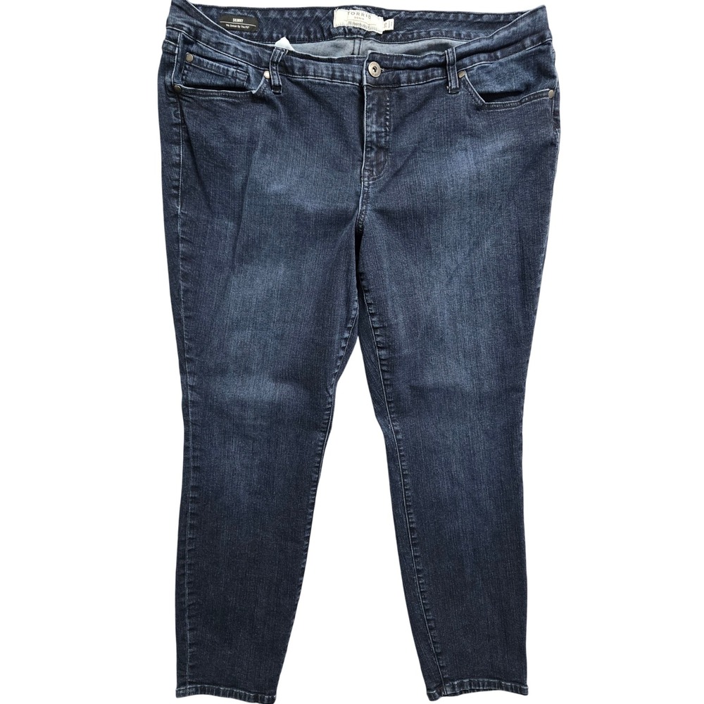 Torrid Denim Womens Size 20 Skinny Jeans Dark Wash Stretch Cotton Blend